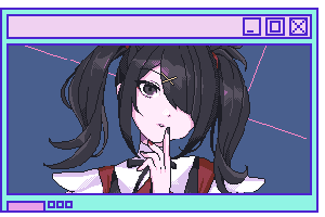 flashing gif of various images of Ame from NSO